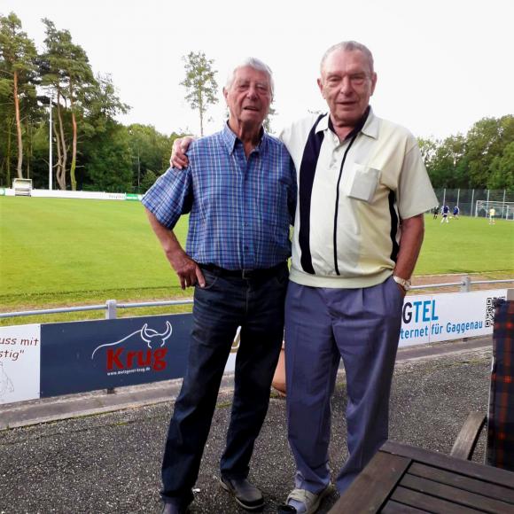 Harry Gröger links 85 Jahre alt und Fritz Gelbarth 80 Jahre alt