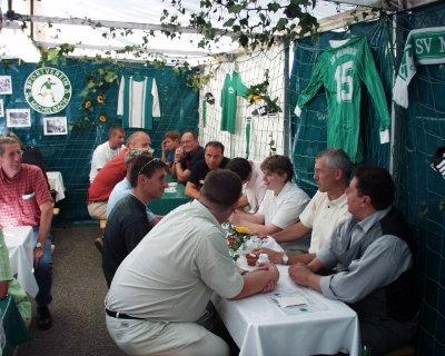 SVM Stand in "Grün Weiß" beim Jubiläumsfest 2002