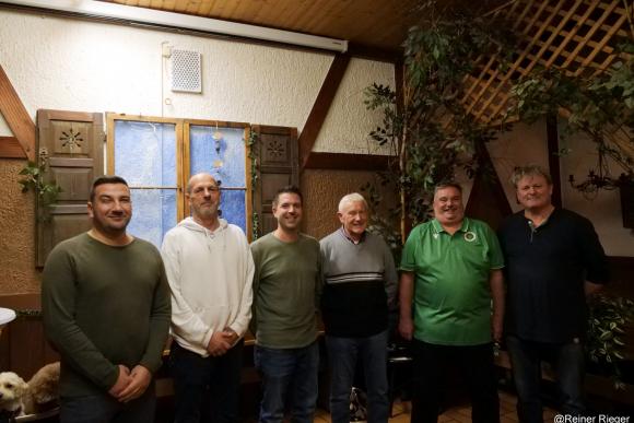 Auf dem Bild von links: Paul Fuhrmann, Jürgen Klaiber, Björn Blessing, Vladimir Sebelja, Kai-Uwe Siebert und Reiner Rieger